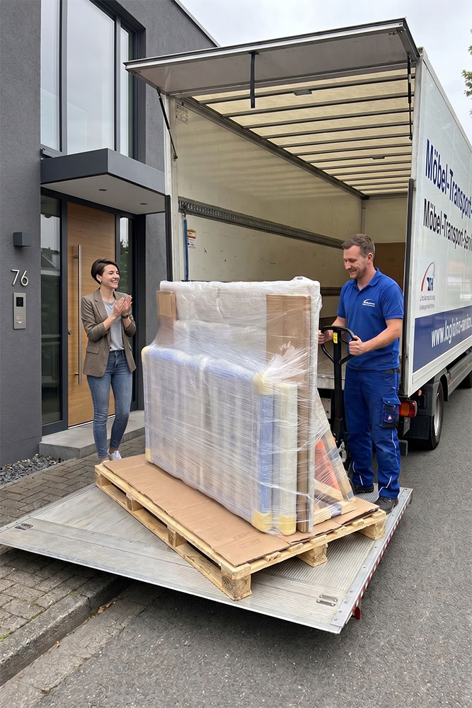 Sicherer Transport von Betonmöbeln